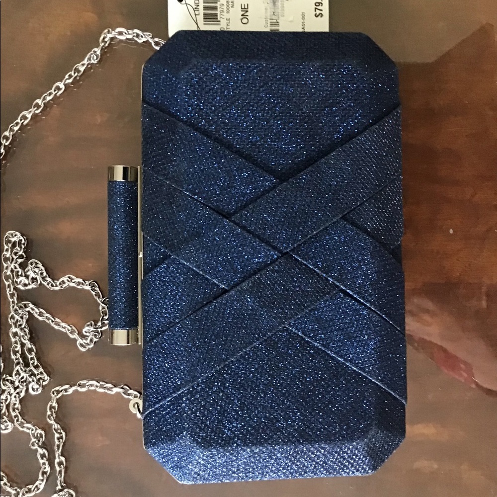 I.N.C. Navy evening bag NWT
